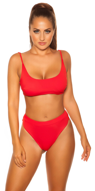 Mix it!!! bikini top met verstelbare bandjes rood